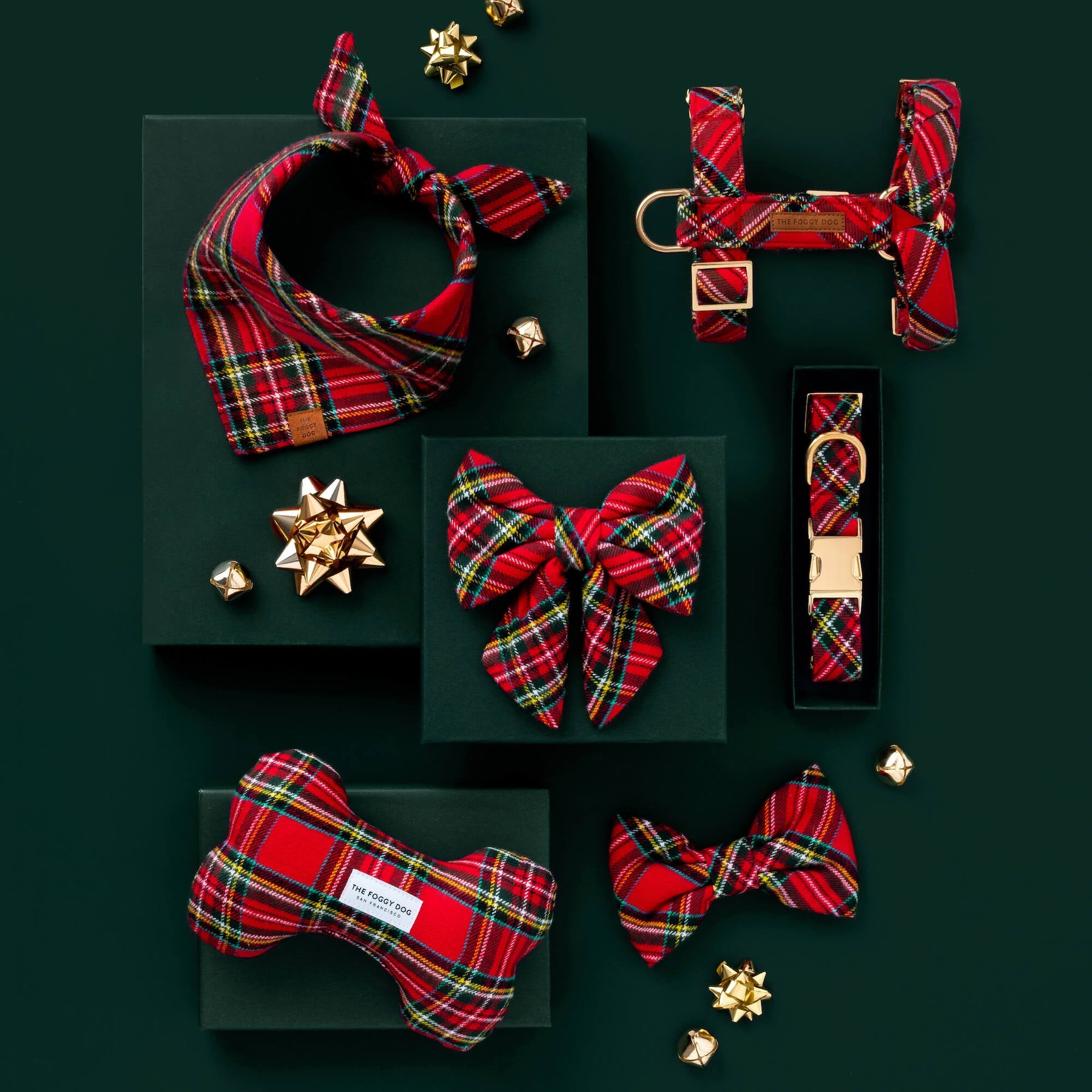 Tartan Plaid Flannel Lady Bow Collar