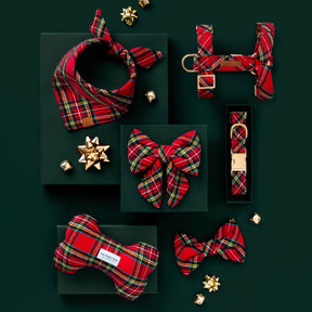 Tartan Plaid Flannel Lady Bow Collar