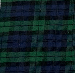 Black Watch Plaid Flannel Lady Bow Collar