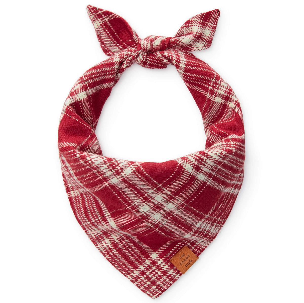 Marsala Plaid Flannel Dog Bandana