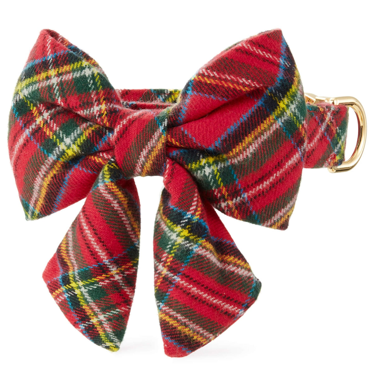 Tartan Plaid Flannel Lady Bow Collar