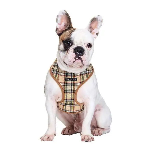 Brown Tartan Designer Dog Harness