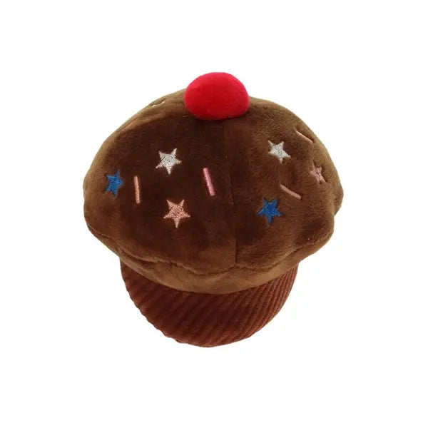 Chocolate Pupcake Plush & Squeaky Dog Toy