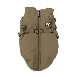 FuzzYard Flash Dog Harness Jacket - Khaki