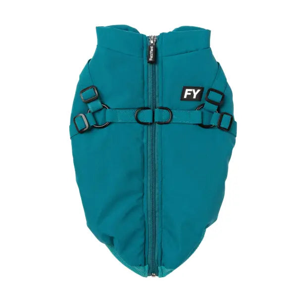 FuzzYard Flash Dog Harness Jacket - Teal