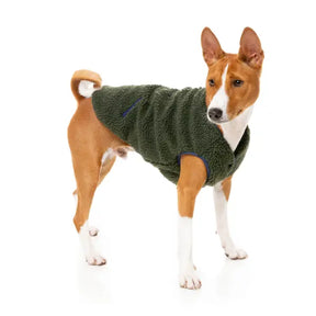 FuzzYard Nara Reversible Dog Jacket - Dark Moss