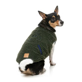 FuzzYard Nara Reversible Dog Jacket - Dark Moss