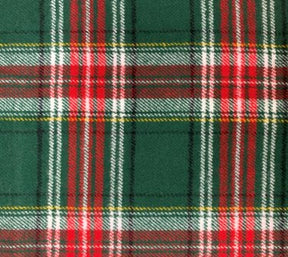 Holly Jolly Plaid Flannel Lady Bow Collar