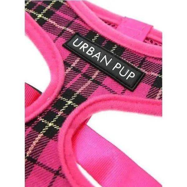 Hot Pink Tartan Dog Harness