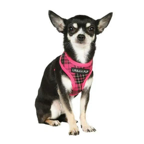 Hot Pink Tartan Dog Harness