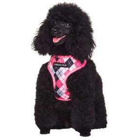 Pink Argyle Dog Harness