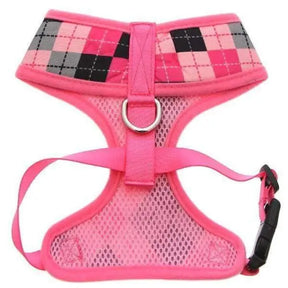 Pink Argyle Dog Harness