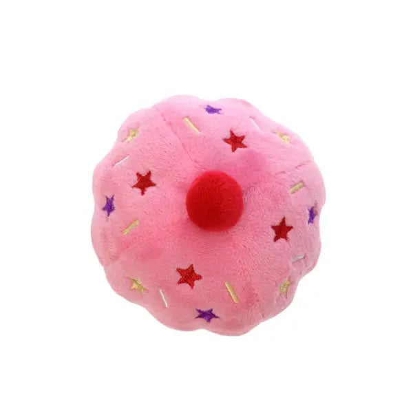 Strawberry Pupcake Plush & Squeaky Dog Toy