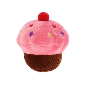 Strawberry Pupcake Plush & Squeaky Dog Toy