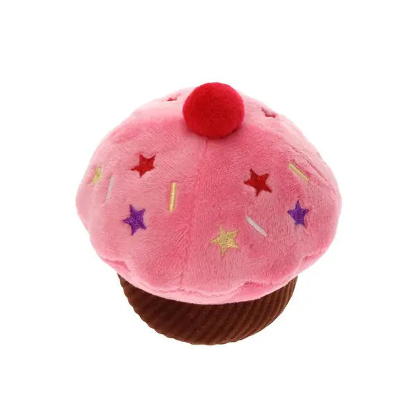 Strawberry Pupcake Plush & Squeaky Dog Toy